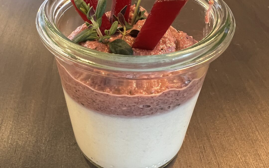 Parmesan Panna Cotta mit Rote Beete Pesto